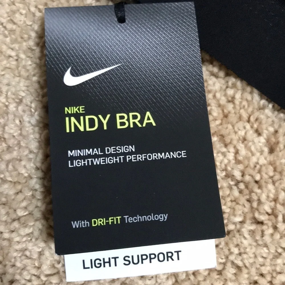 New! NIKE Size XS black light support padded sports bra